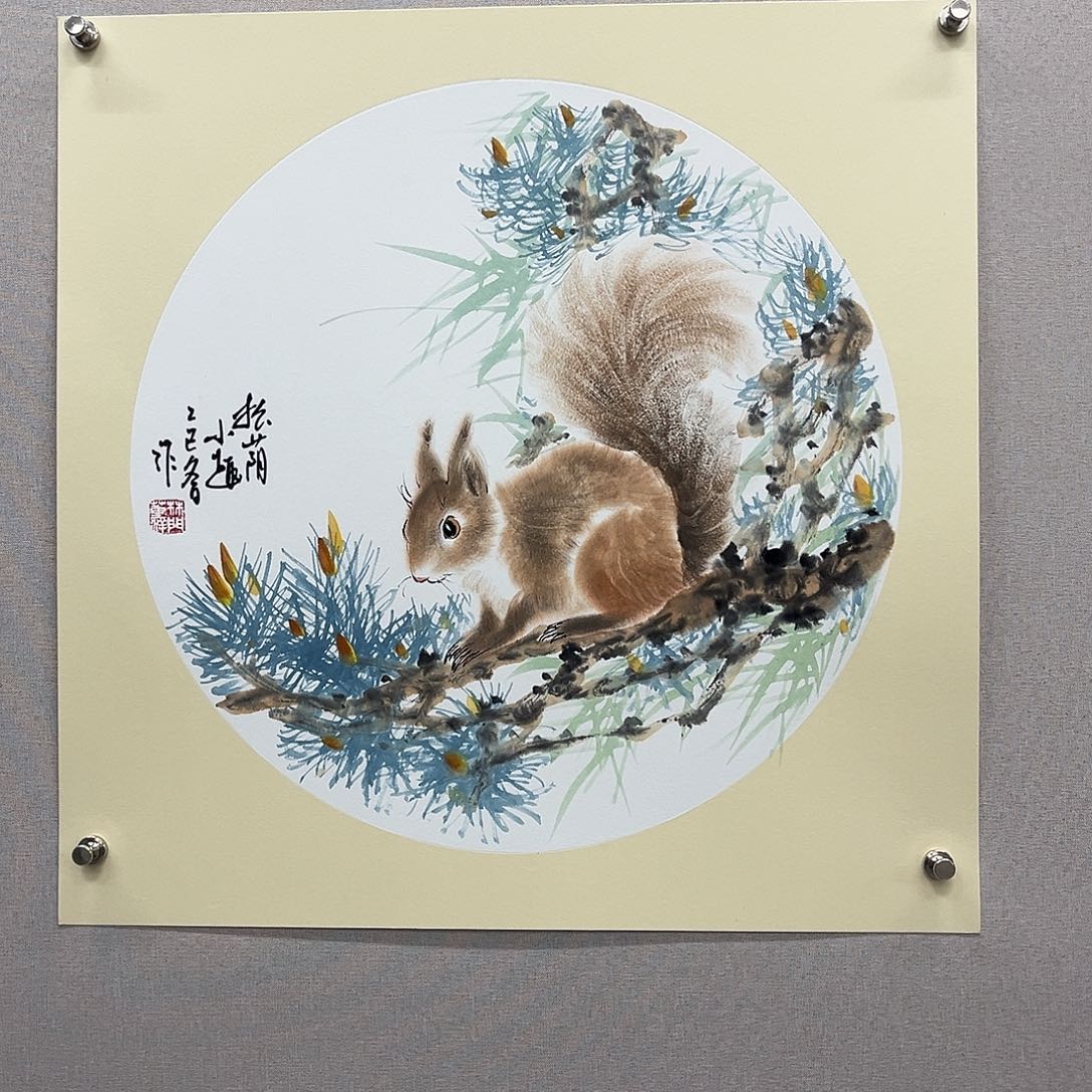 国画艺术家真人手绘