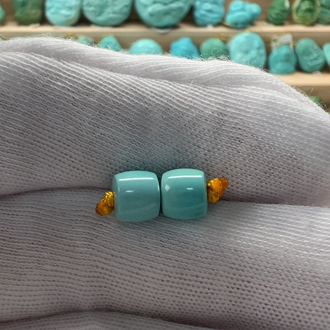 未镶嵌绿松石直切珠 6.3x5.5mm