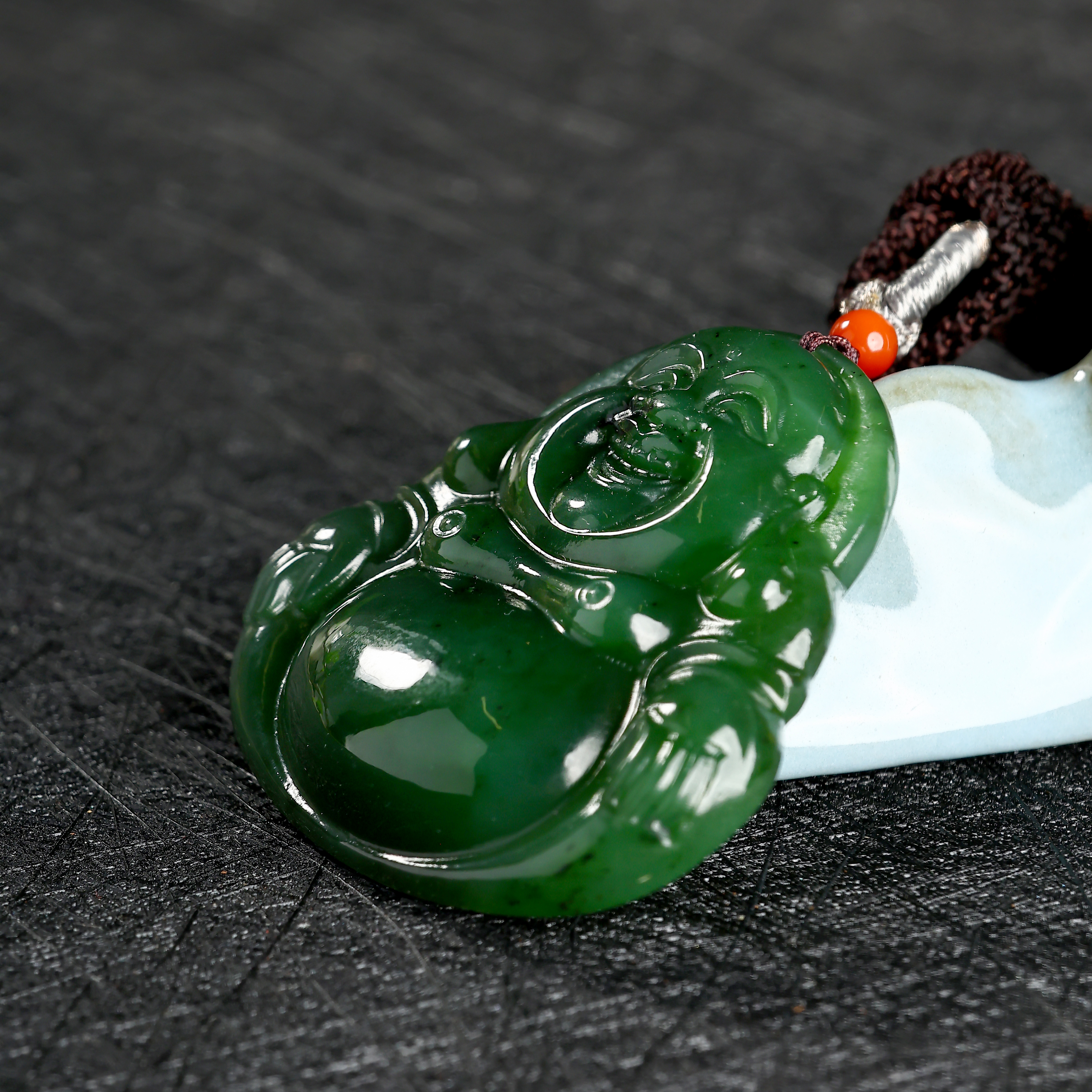 【矿姐珠宝】和田玉碧玉佛公项链吊坠多样性发一件佛公