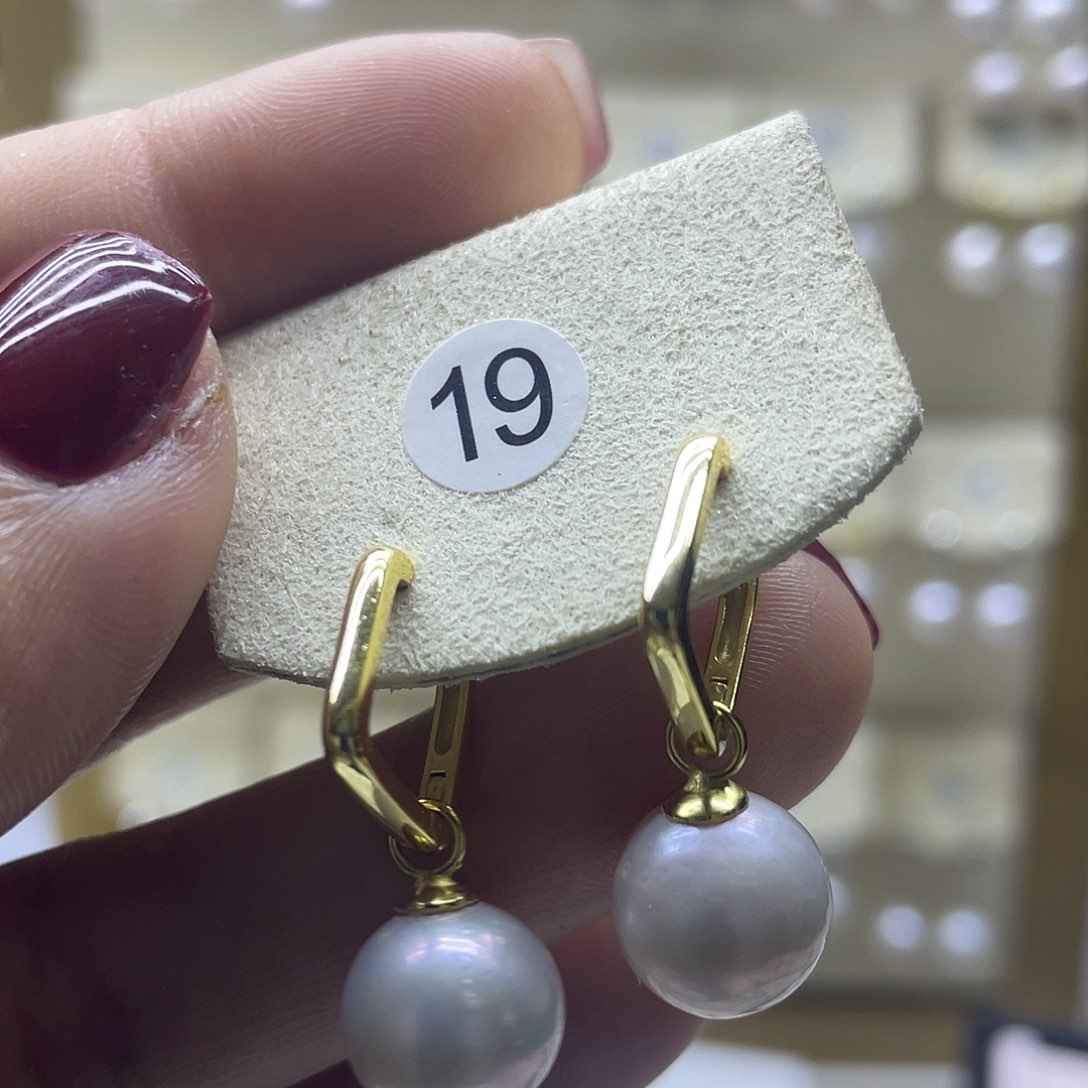 淡水珍珠耳饰银S925镶嵌