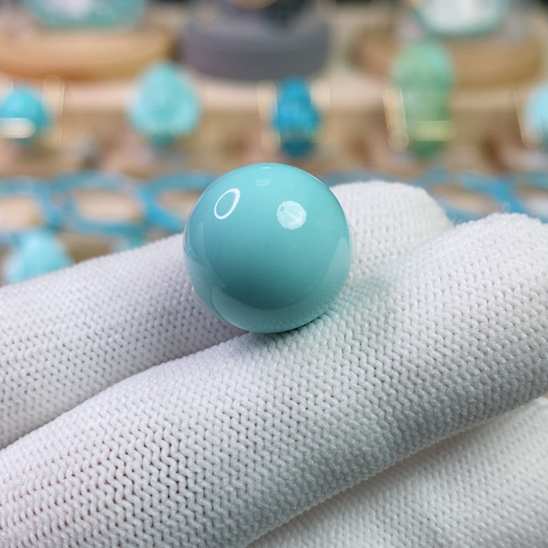 绿松石未镶嵌珠宝奇石15.9mm