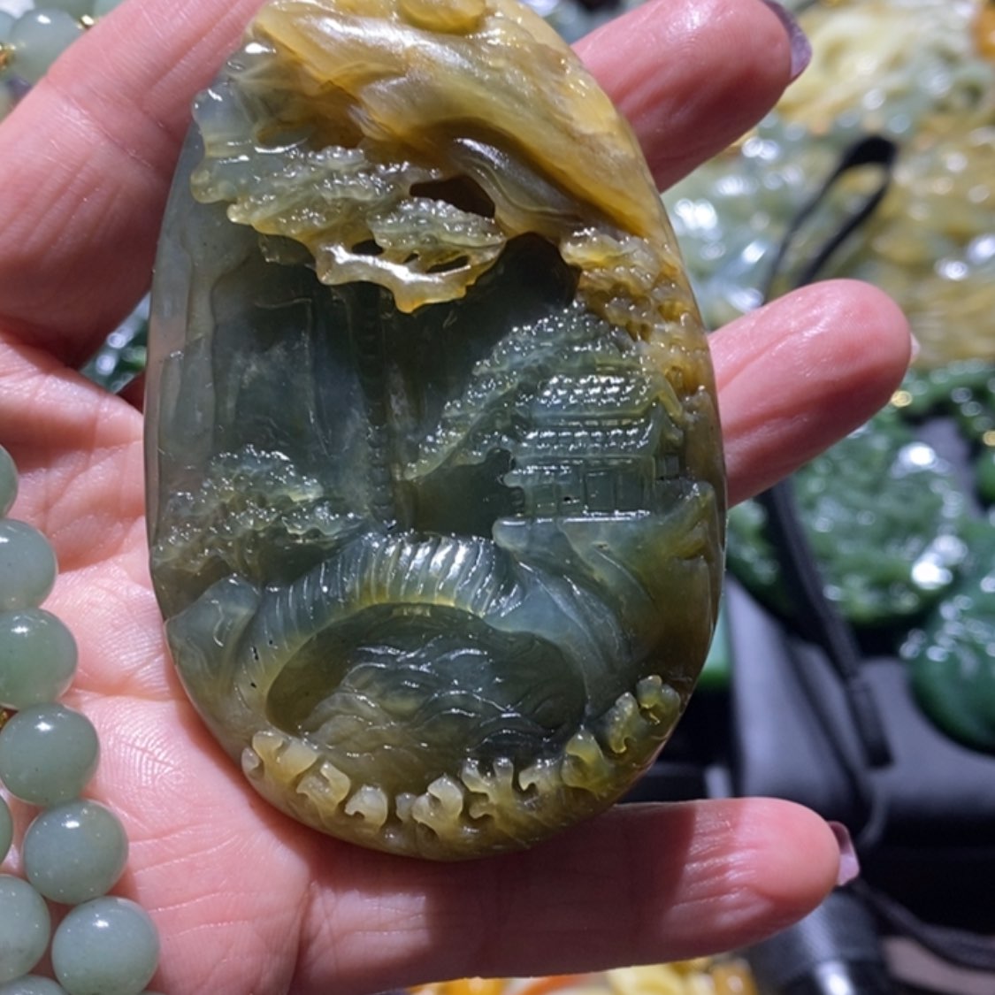 【闪购商品】岫玉毛衣链未镶嵌