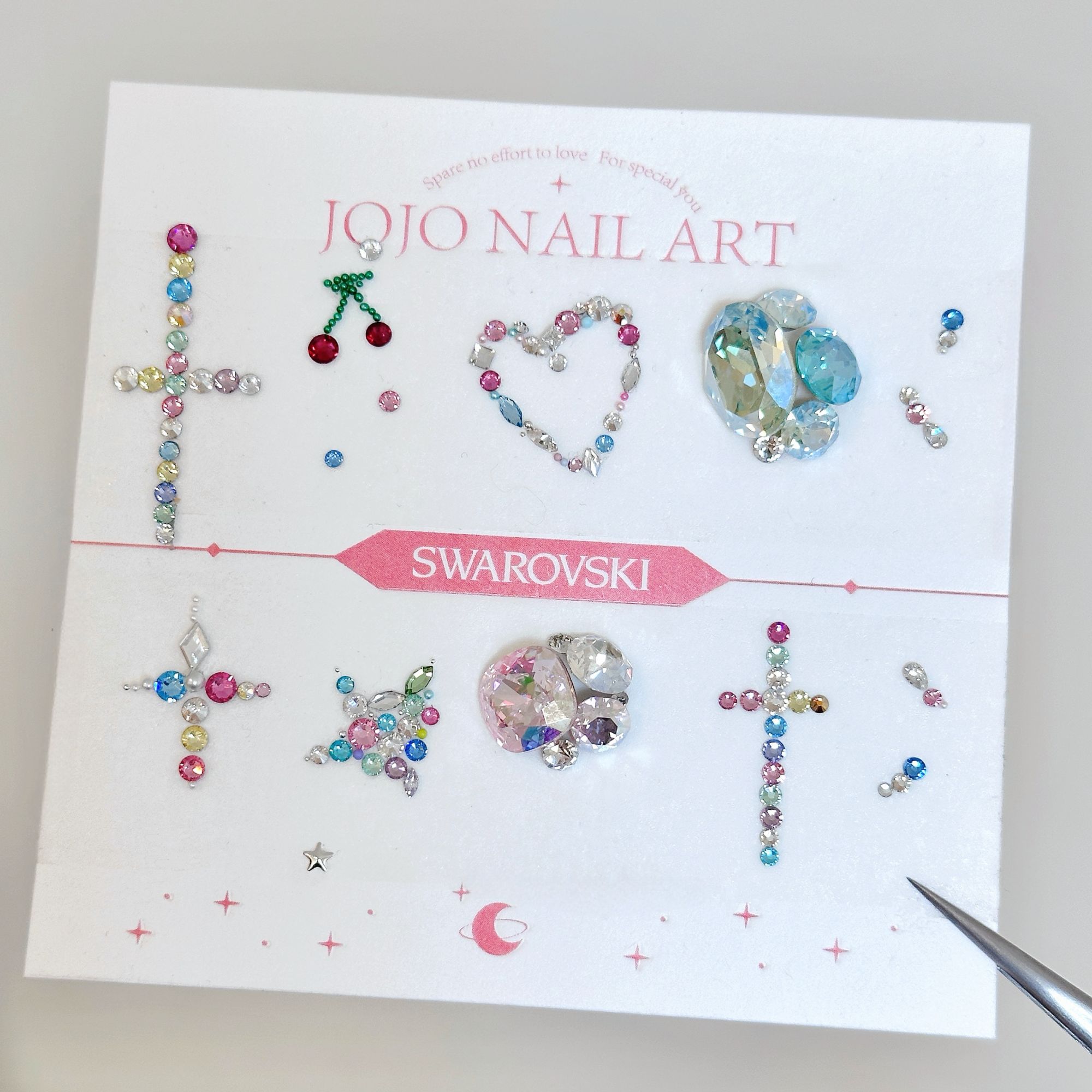 材料包！辣妹克罗心 施华洛材料包 DIY手工美甲钻 奥地利超闪水晶