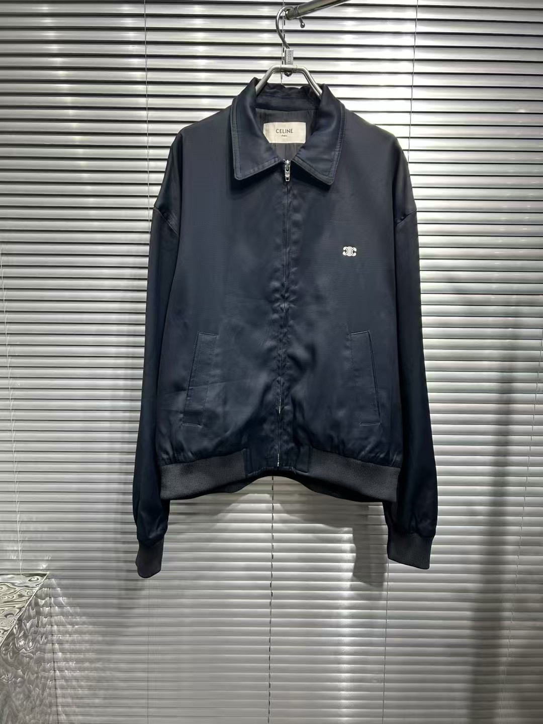 未使用 Celine/思琳 24fw爆款胸前刺绣拉链夹克/50码