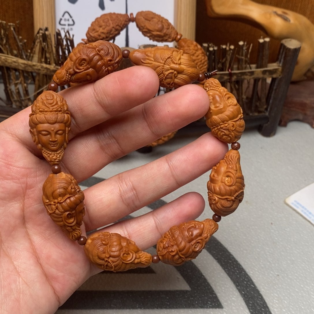 橄榄核手串/手链橄榄核雕刻工艺宇