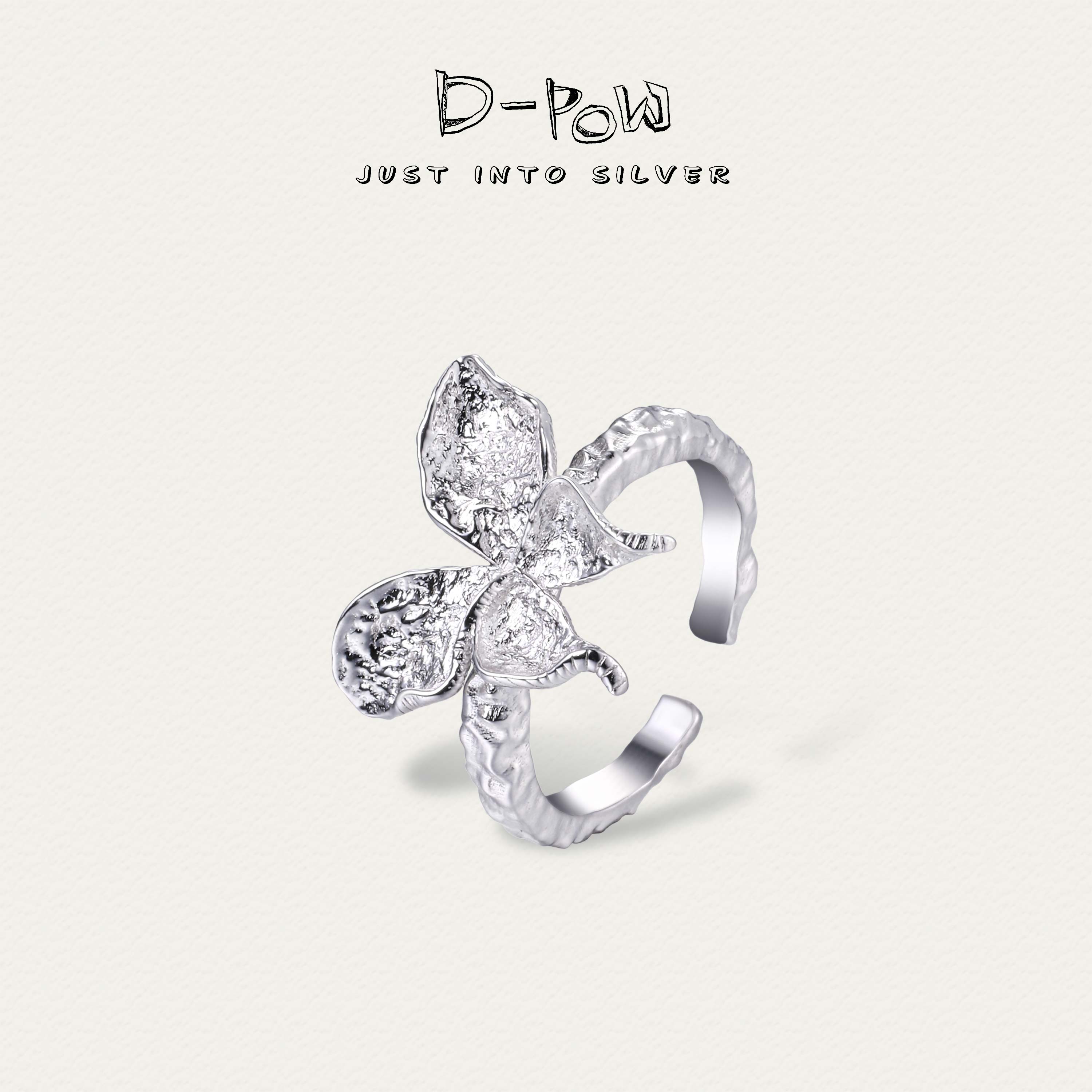 灯小炮 925银戒指 【纸醉迷蝶香】高定戒指（8735）气质时尚简约