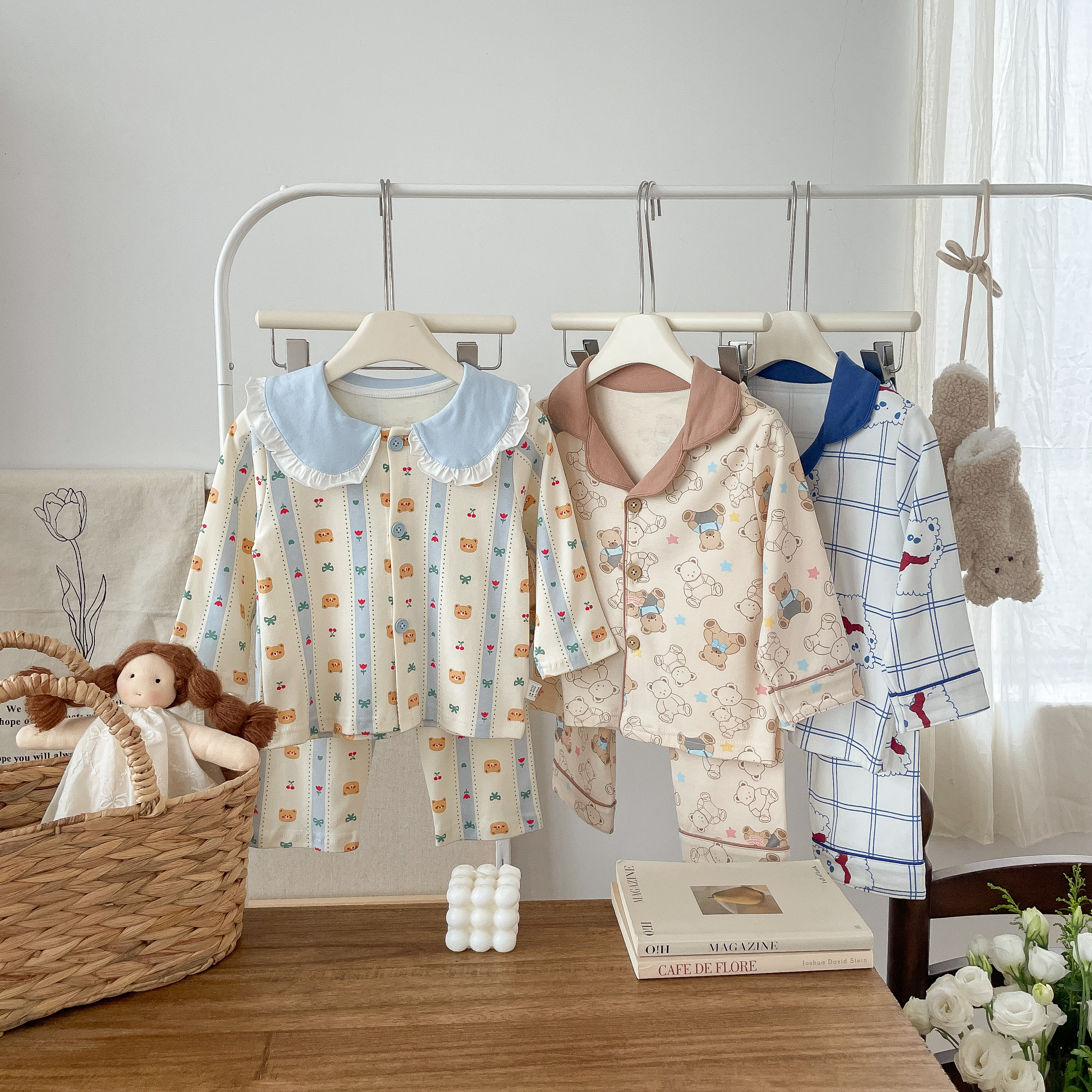 【卡瑁拉品宣】华稚25年新款儿童翻领家居服纯棉家居服