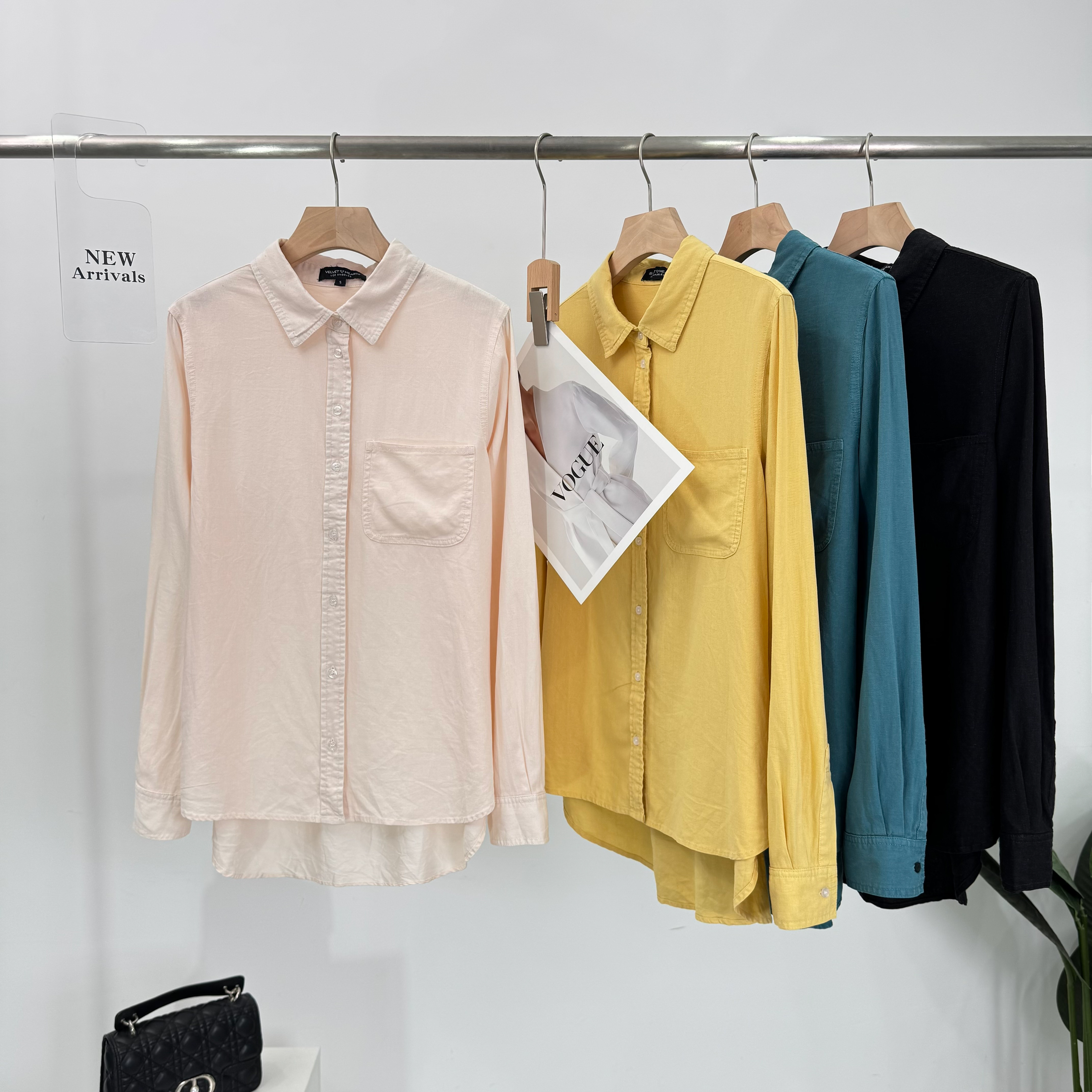 B400新款长袖磨毛直筒型衬衫春季衬衫夏季女装外套衬衣时尚百搭