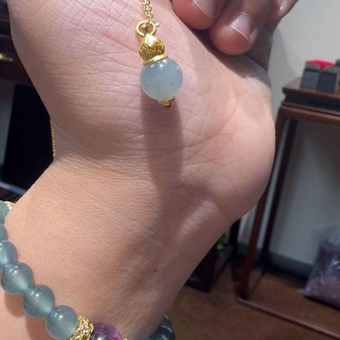 翡翠手链未镶嵌翡翠吊坠