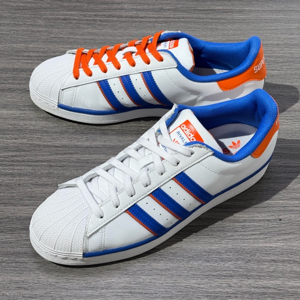 44码/Adidas/贝壳头 白蓝橙/休闲鞋/95新 店
