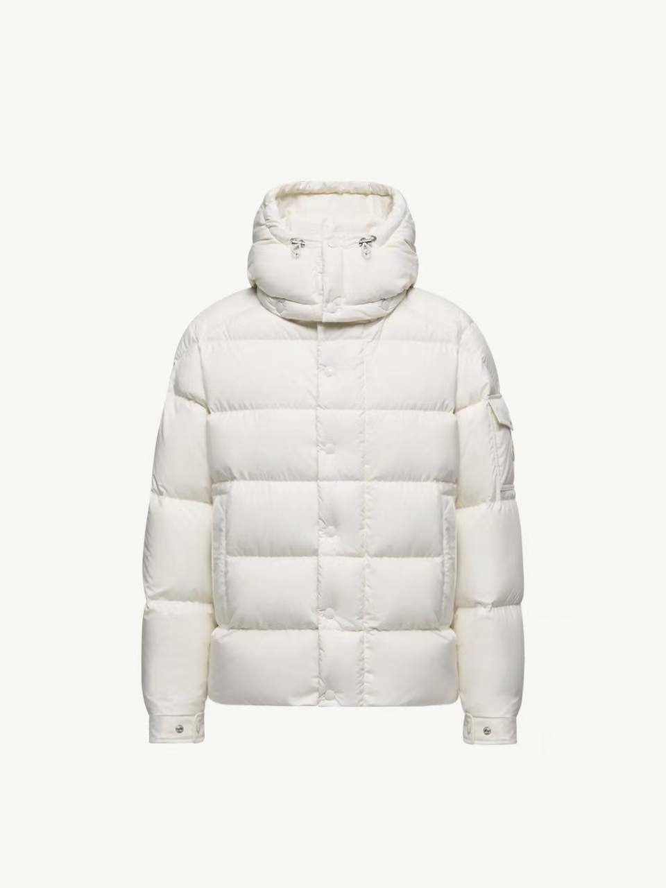 简约鹅绒亮面连帽外套