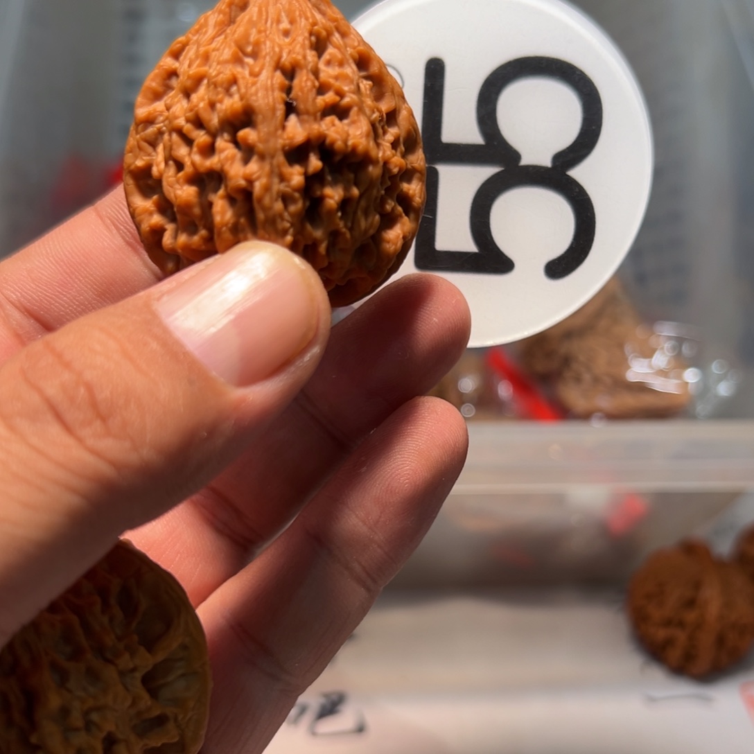 奥***段文玩核桃，白色55号