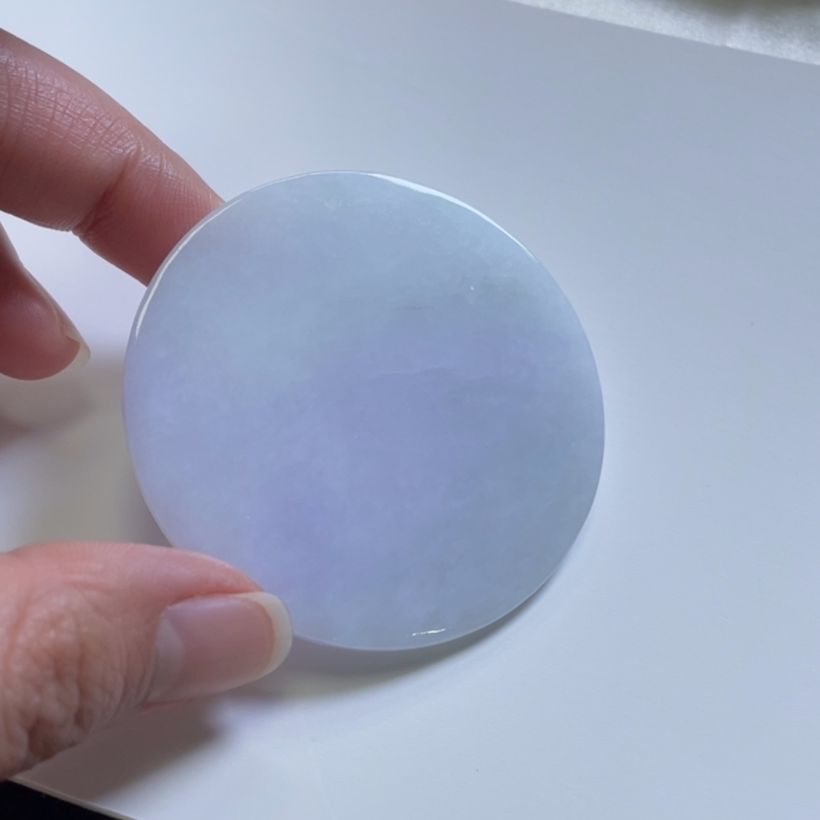 【闪购商品】翡翠颈饰未镶嵌春彩无事圆牌