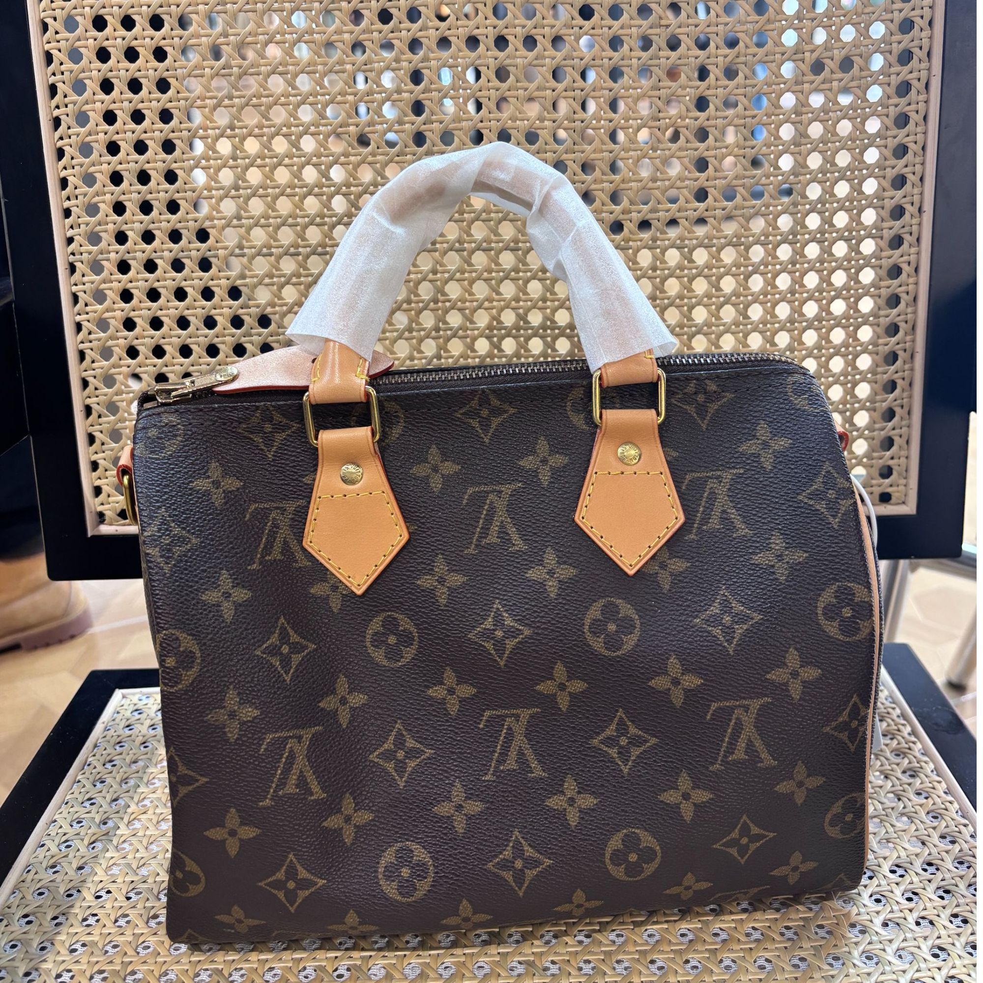 95新 LouisVuitton/路易威登 波士顿sp25手提包可斜挎 换