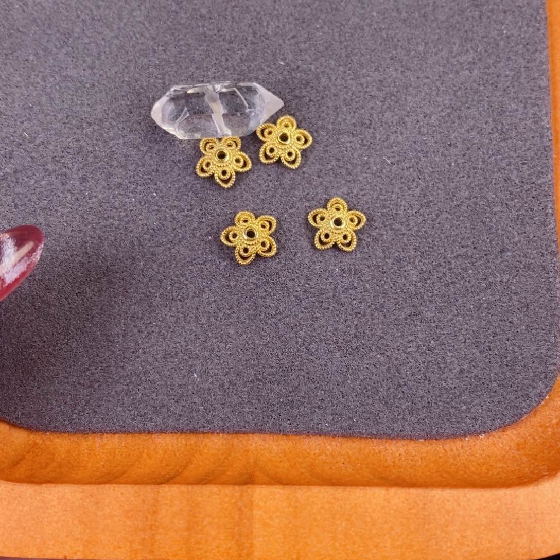 水晶珠宝半成品银S925镀金镶嵌