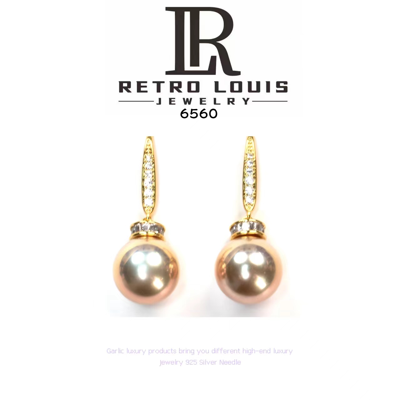 铜合金耳饰 RETRO LOUIS设计师款耳饰~6560