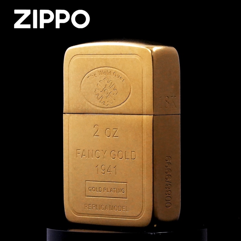 ZIPPO打火机正品/【镀金小金砖】1941军机男士防风DYJ1