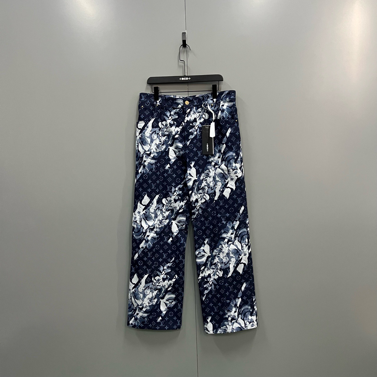 （jp）113 Louis Vuitton lv 老花花卉扎染牛仔裤 33码/98新/18109