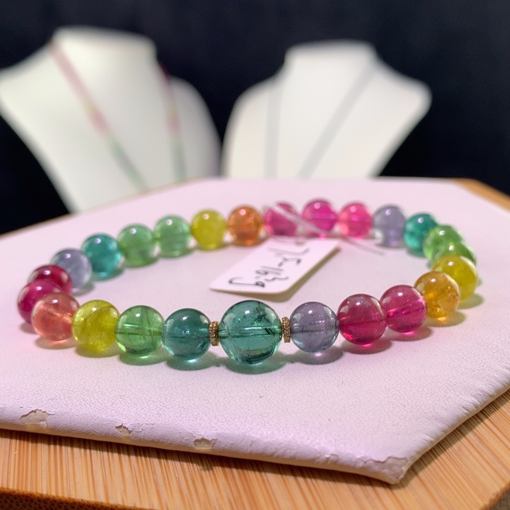 双色碧玺手链未镶嵌