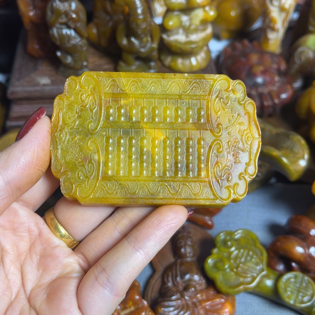 澹***生蛇纹石玉合金颈饰