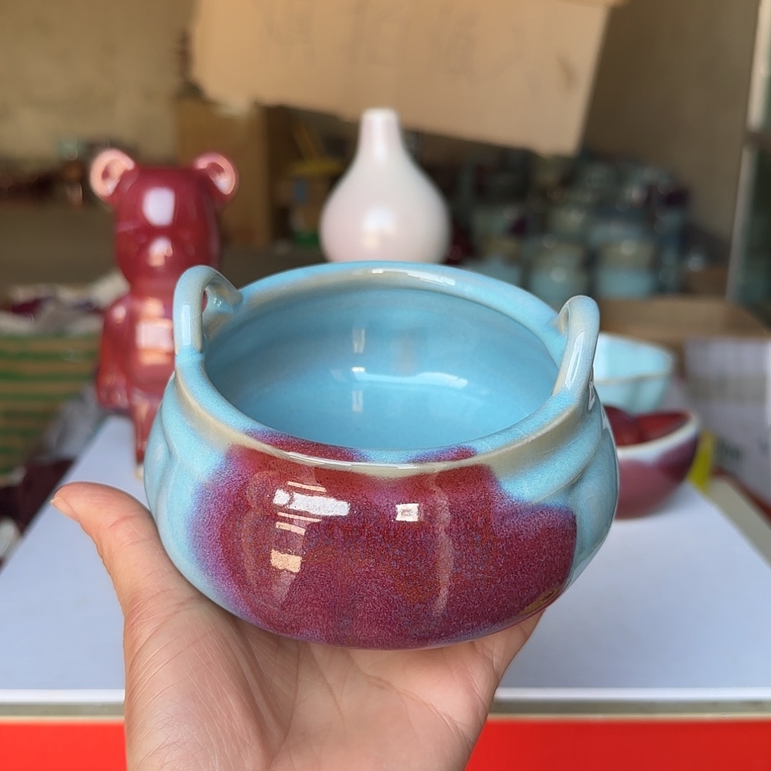 陶摆件郑家钧瓷摆件微瑕