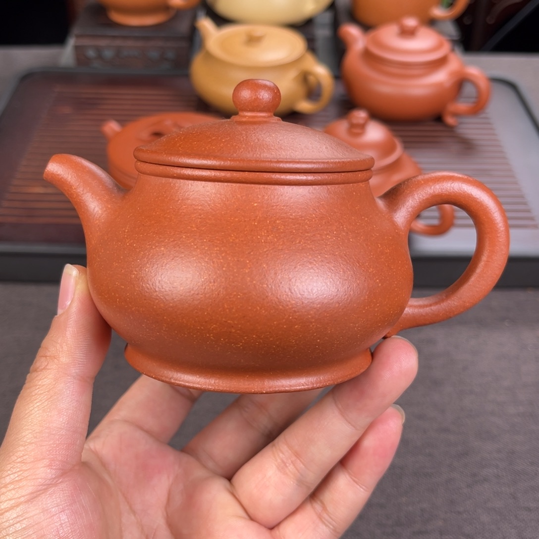 茶壶紫砂200 cc红降坡潘壶