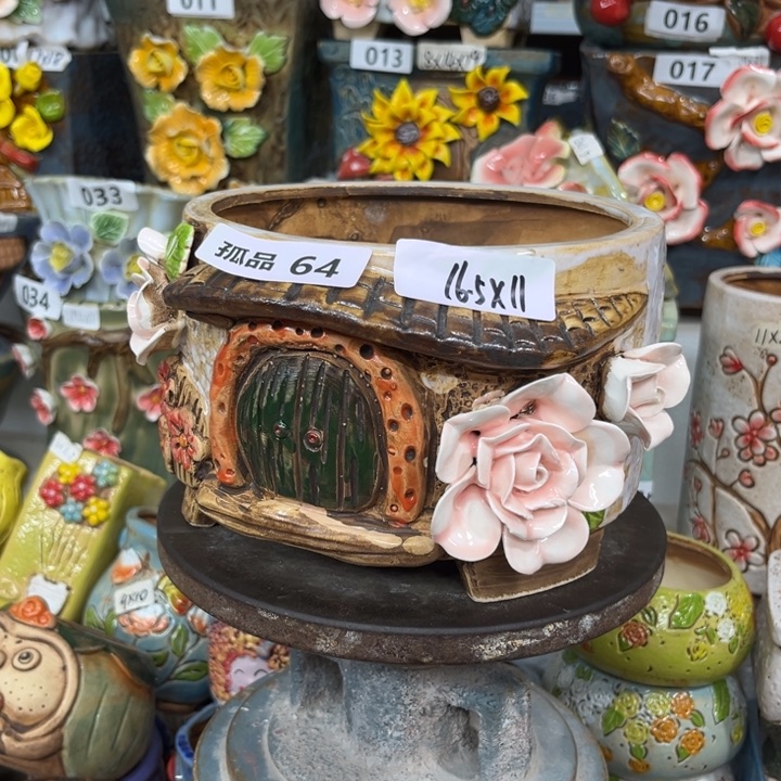 紫砂花盆粗陶材质多肉花盆