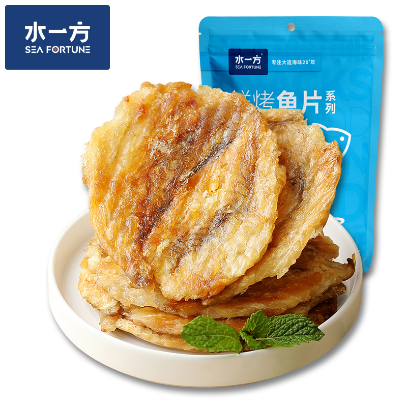 水一方烤鮟鱇鱼片80g大连特产原味松软安康鱼片鱼干海味零食