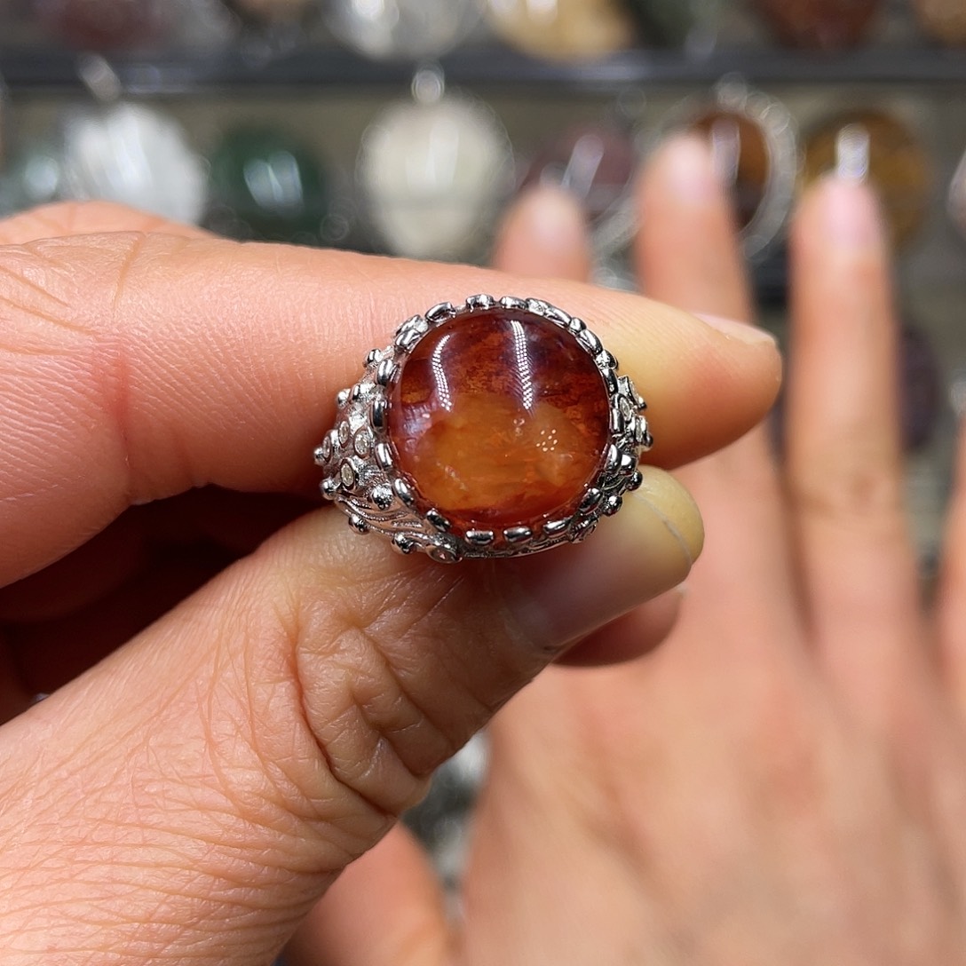 【闪购商品】水晶珠宝半成品银S925镶嵌戒指