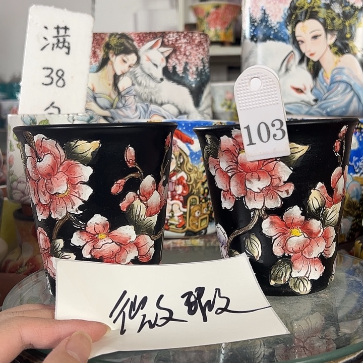 景德镇手绘花盆性价比超高
