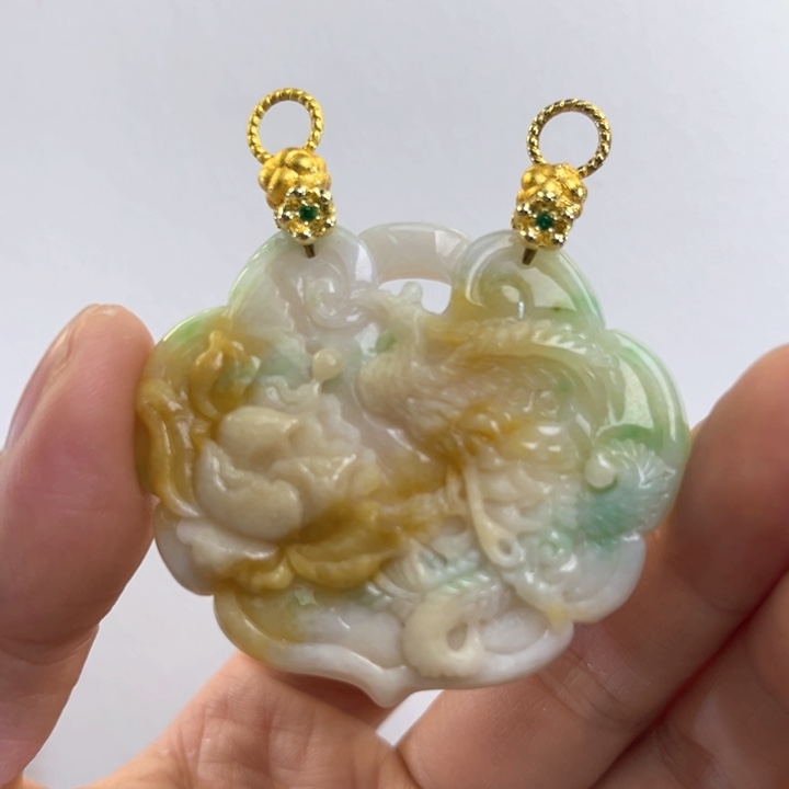 翡翠吊坠(赠链)未镶嵌代编织