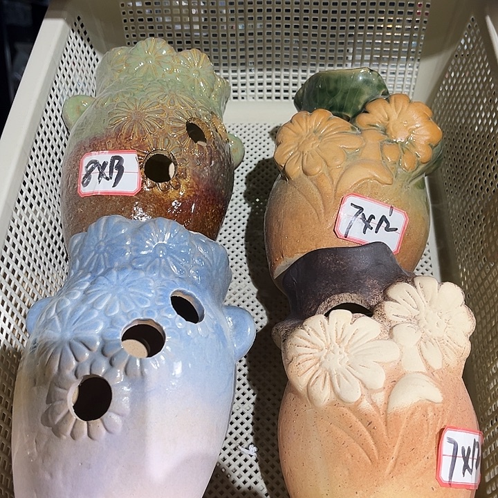 瓷片花盆多肉植物艺术品