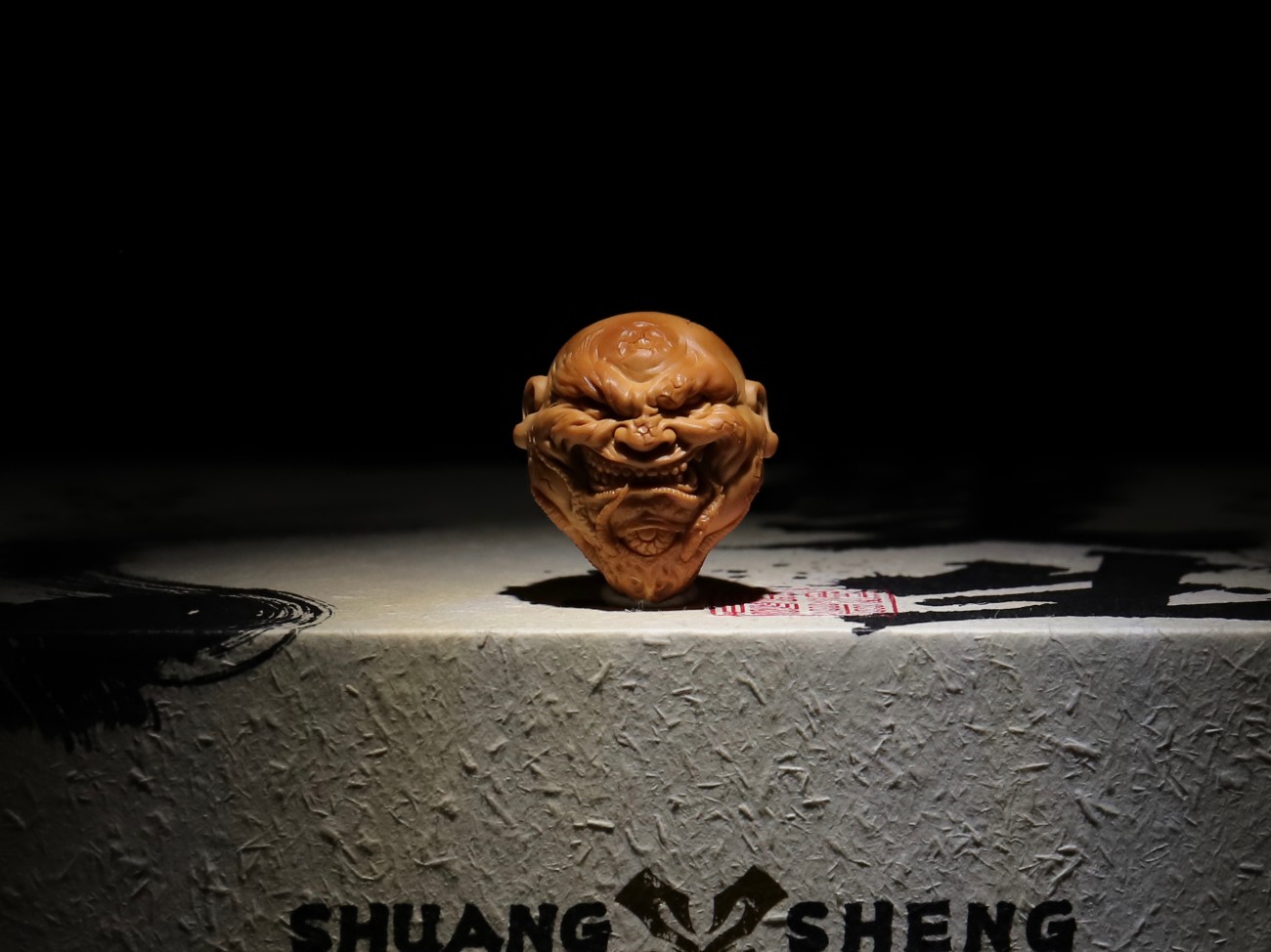 【恶僧三通】双生造物-百万水晶核约2.5cm-纯手工核雕