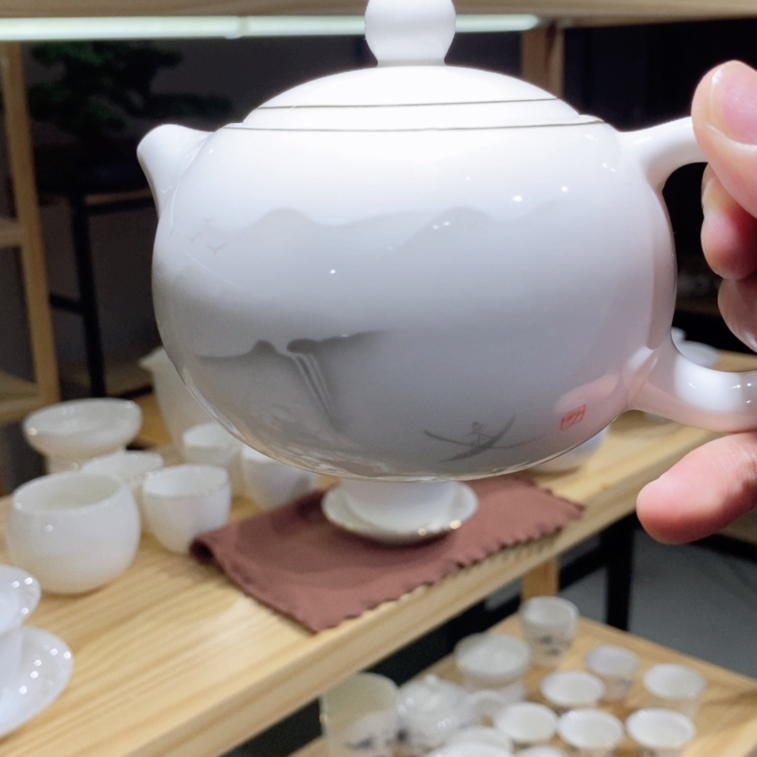 水墨轻舟凤鸣壶西施壶