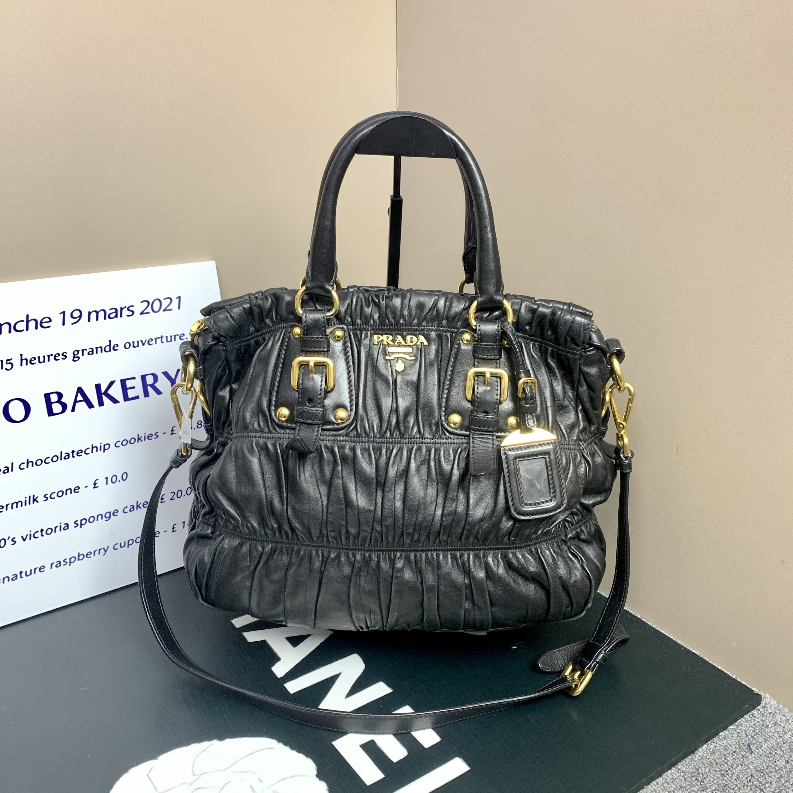 95新 Prada/普拉达 小怡中古/Prada托特包腋下包/普拉达斜跨包