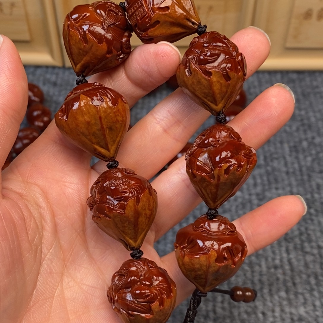 三***金手串/手链橄榄核包衣财神