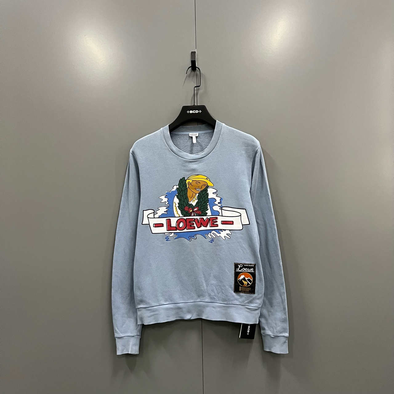 99新 LOEWE/罗意威 (ll)卡通logo套头卫衣S码  ki303160 瑕疵如图