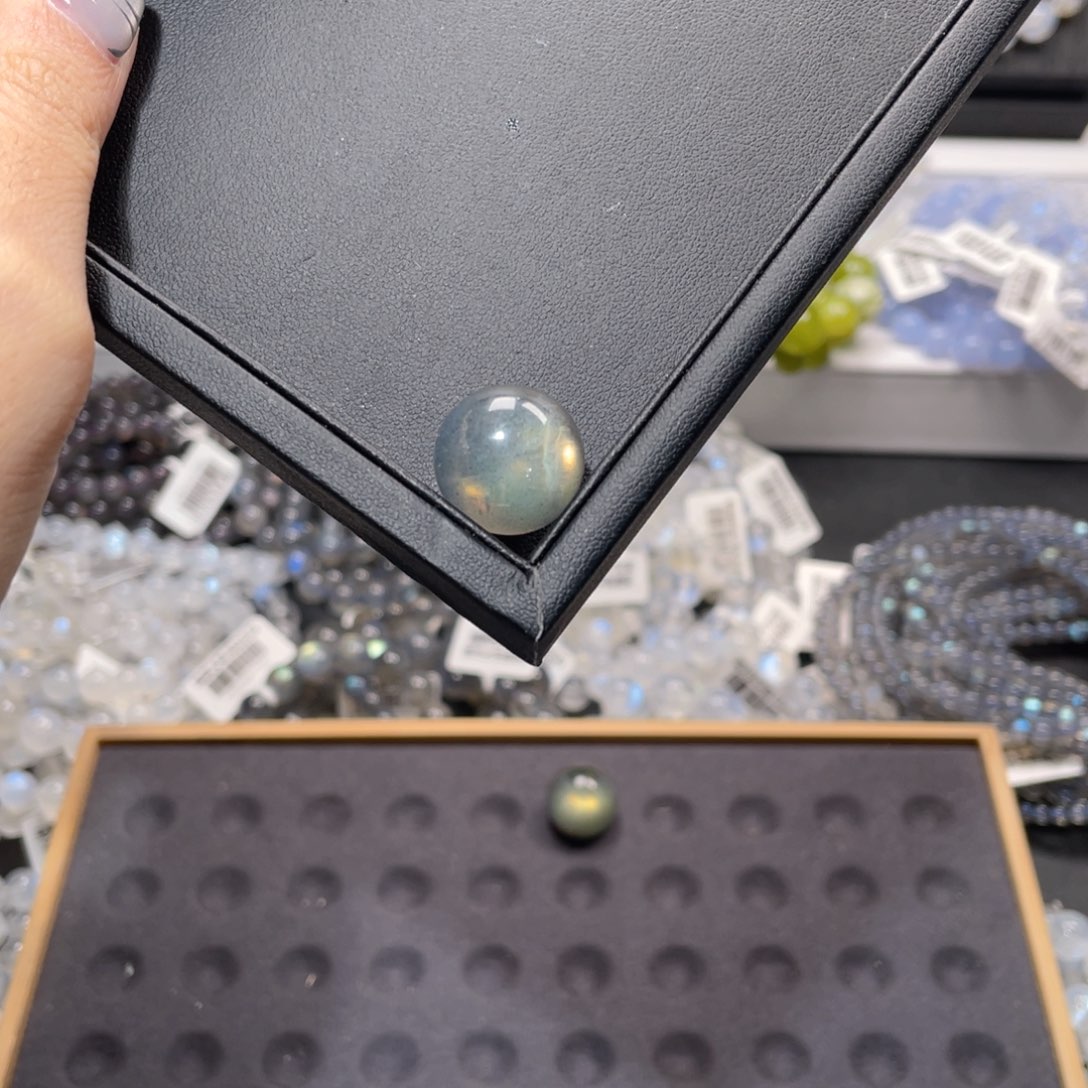 未镶嵌手链长石灰月光单珠17mm