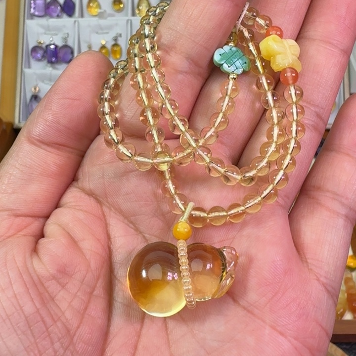 未镶嵌黄晶颈饰吊坠