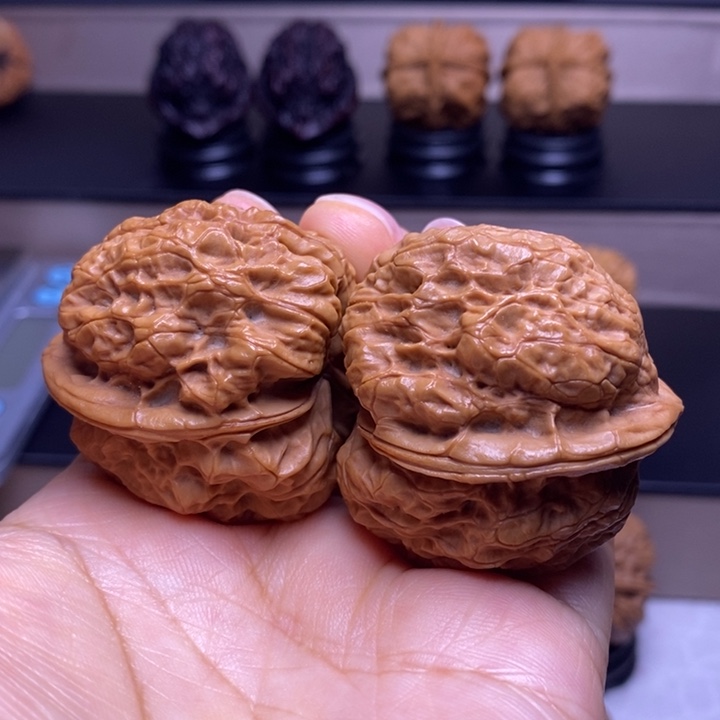 把件文玩核桃霸王蟾疙瘩包38