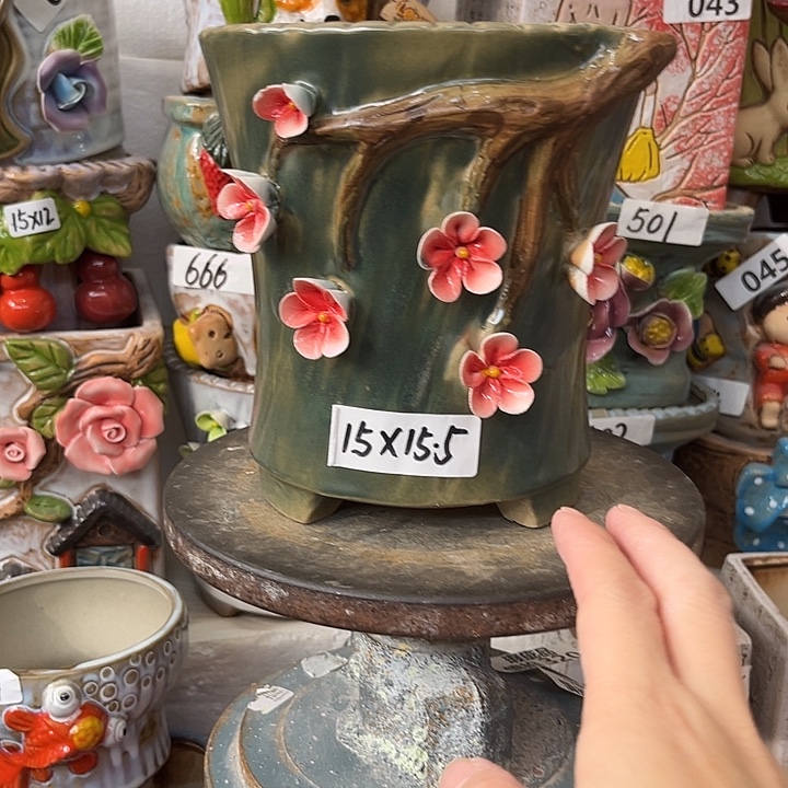 粗陶材质多肉花盆