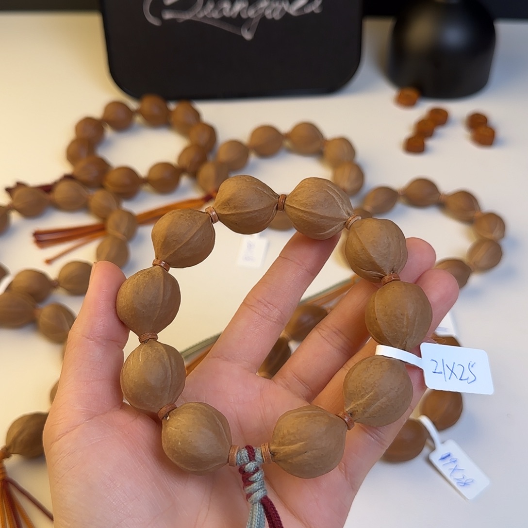 大***童橄榄核手串21×25原生态梅林铁核