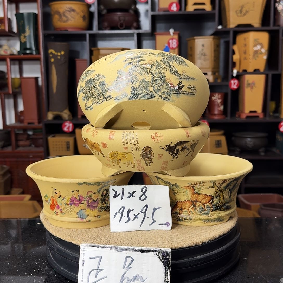 紫砂花盆D-婉秋紫砂花盆