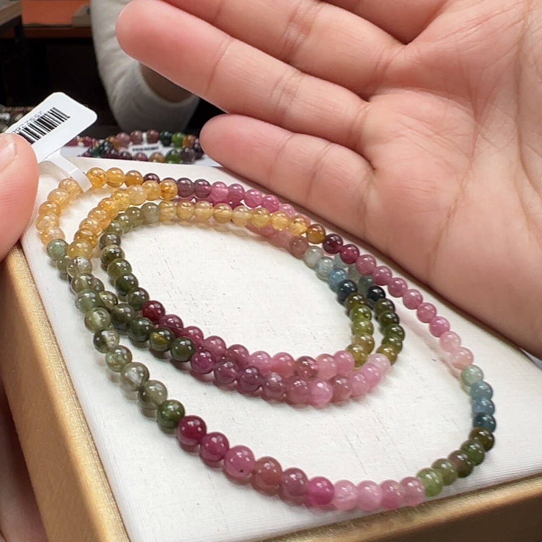 碧玺未镶嵌手串4mmmmmmm