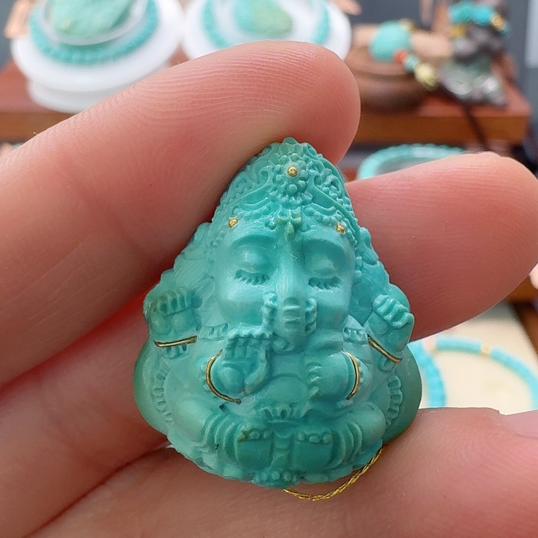 绿松石未镶嵌珠宝半成品