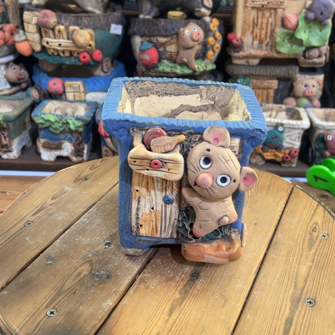 红陶嘻哈多肉花盆