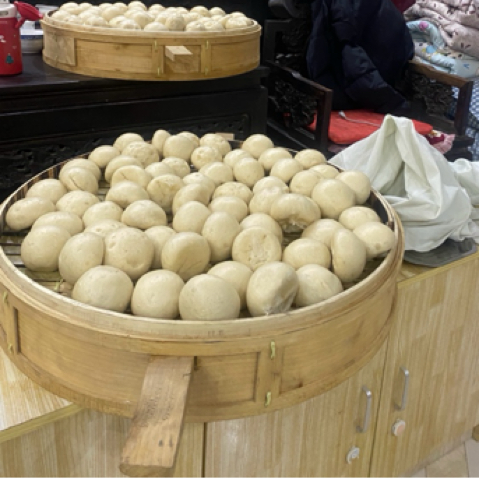 劈柴地锅手工馒头一斤大约5个
