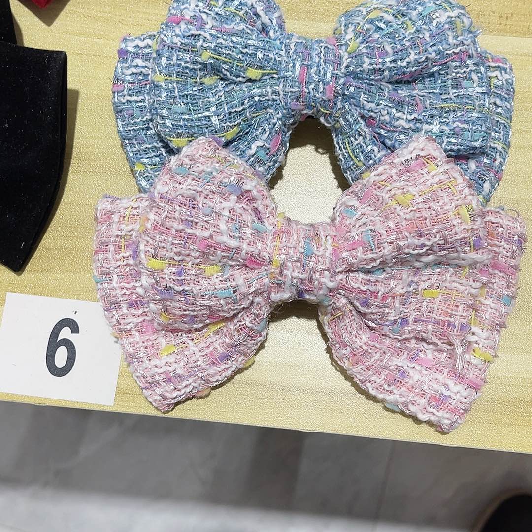 皮质铁合金蝴蝶结发夹