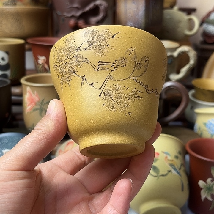 紫砂茶杯宜兴原矿紫砂全品