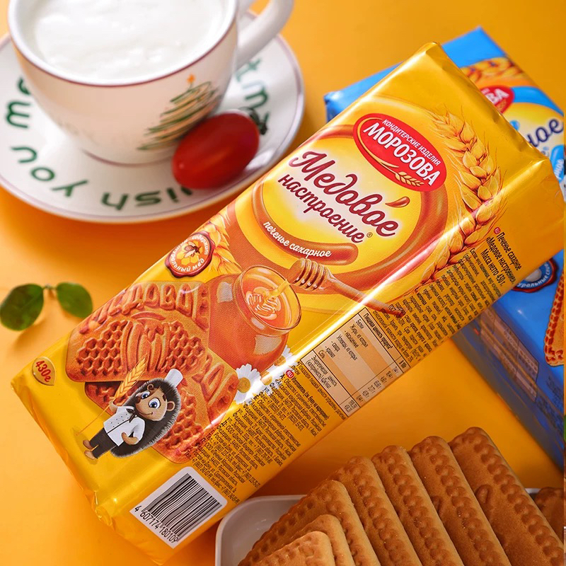 （2袋）俄罗斯进口莫洛小刺猬多口味饼干430克/袋保质期到26年2月